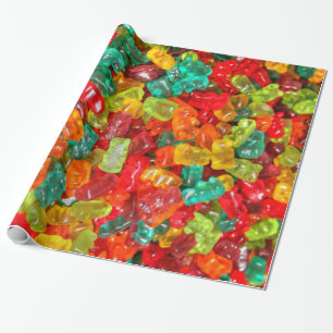 Papel De Regalo La joya colorida entonó el caramelo gomoso con