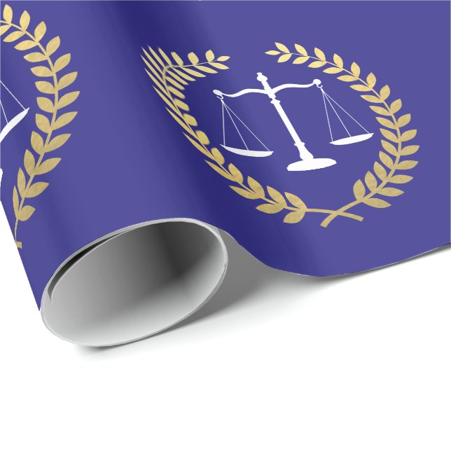 Papel De Regalo La justicia escala la falsa guirnalda del Relieve (Esquina del rollo)