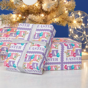 Papel De Regalo La La Caza de Huevos de Pascua de conejos