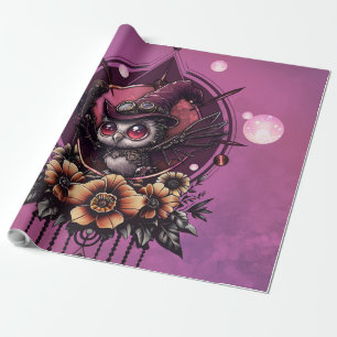 Papel De Regalo La lechuza Steampunk: guardiana de secretos.