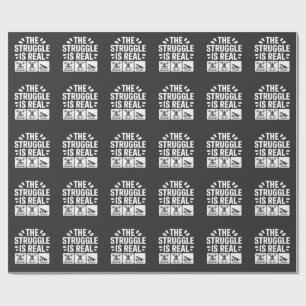 Papel De Regalo La lucha es divertida T-Rex Gimnasio Entrenamiento