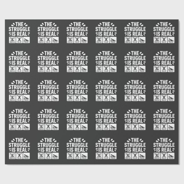 Papel De Regalo La lucha es un divertido entrenamiento de gimnasia (Superficie plana)