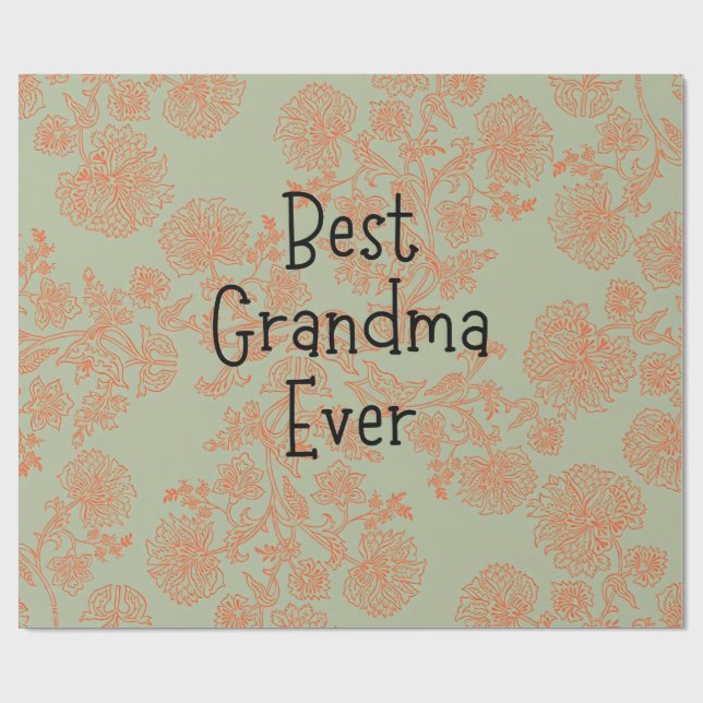 Papel De Regalo La mejor abuela jamás (Superficie plana)
