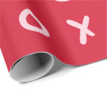 Papel De Regalo La moda de moda de X O XO XO rosa rojo y claro<br><div class="desc">papel de envoltura de personalizado</div>