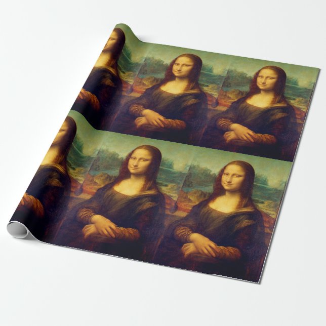 Papel De Regalo La Mona Lisa de Leonardo Da Vinci (Desenrollado)