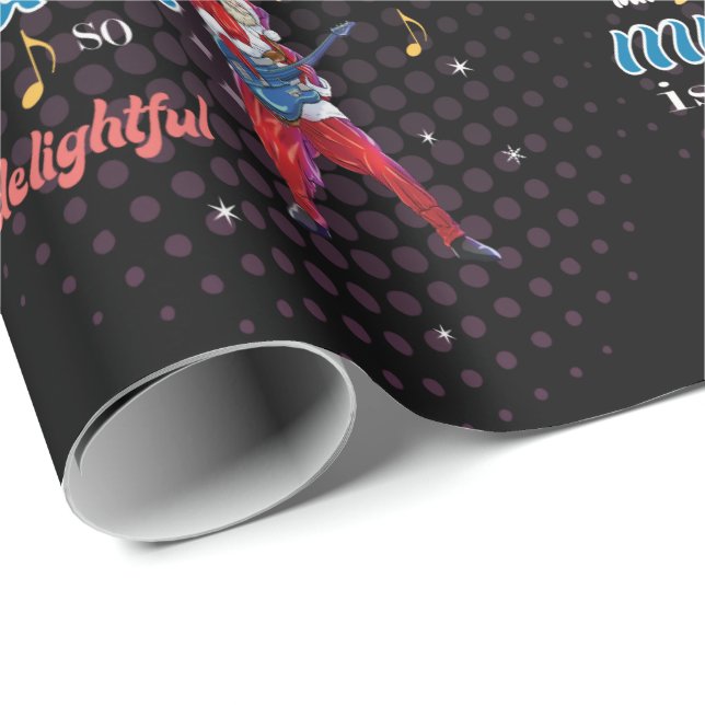 Papel De Regalo La Música Es Tan Deliciosa (Esquina del rollo)