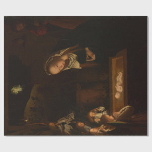 Papel De Regalo La Natividad de noche (nacimiento de Jesús, Navida