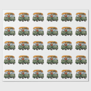 Papel De Regalo La naturaleza es nuestra aventura en camioneta cam