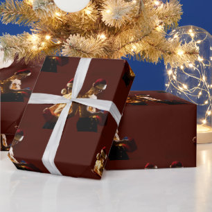 Papel De Regalo La Navidad de hombres espalda con espalda sin cami