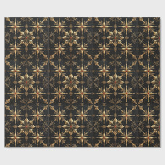 Papel De Regalo La Navidad Elegante - Negro