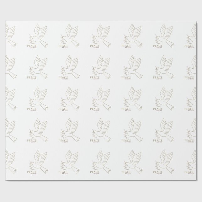 Papel De Regalo La paloma de la paz (Superficie plana)