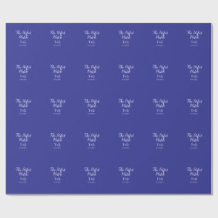 Papel De Regalo La pareja perfecta azul real lujo añadir nombre de