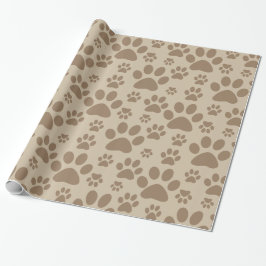 Papel De Regalo La pata de Brown imprime el modelo