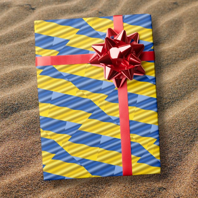 Papel De Regalo La paz del amarillo azul moderno, la guerra inspir (Subido por el creador)