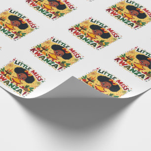 Papel De Regalo La pequeña Miss Kwanza Afro-American Kwanaz