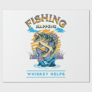 Papel De Regalo La pesca sucede. ¡El whisky ayuda!