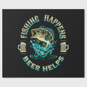 Papel De Regalo La pesca sucede. ¡La cerveza ayuda!