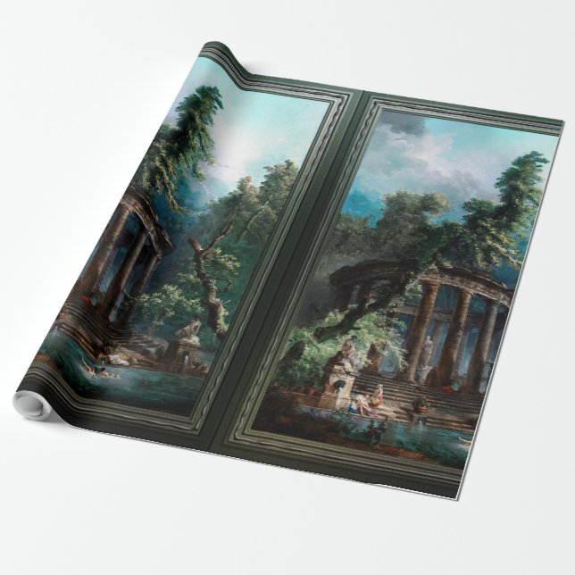 Papel De Regalo La piscina de baño de Hubert Robert 2ª edición (Desenrollado)