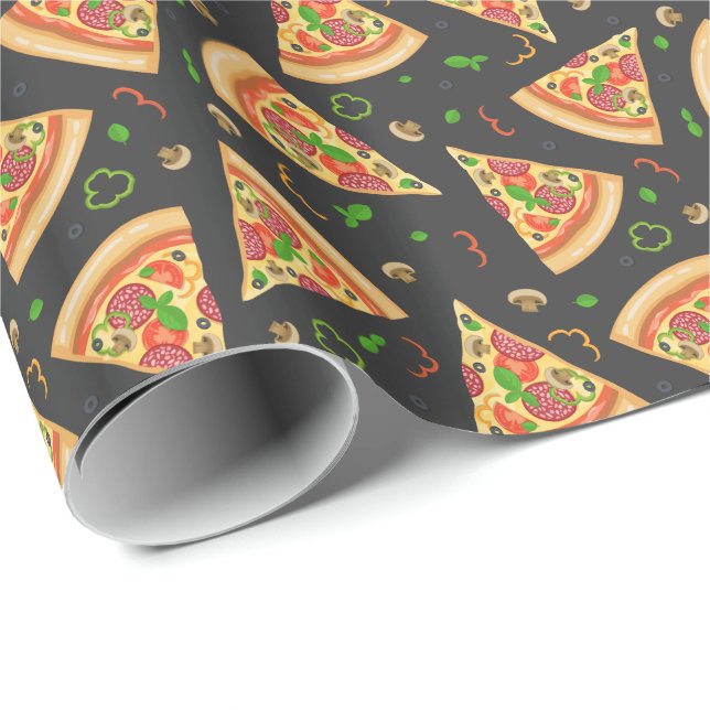 Papel De Regalo La pizza corta el fondo (Esquina del rollo)