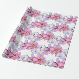 Papel De Regalo La Plumeria florece en rosa
