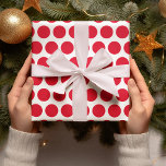 Papel De Regalo La polka roja moderna deja a los Navidades envolvi<br><div class="desc">La polka roja moderna deja a los Navidades envolviendo papel</div>