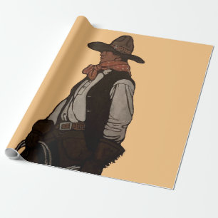 Papel De Regalo La portada de la revista The Cowboy de NC Wyeth