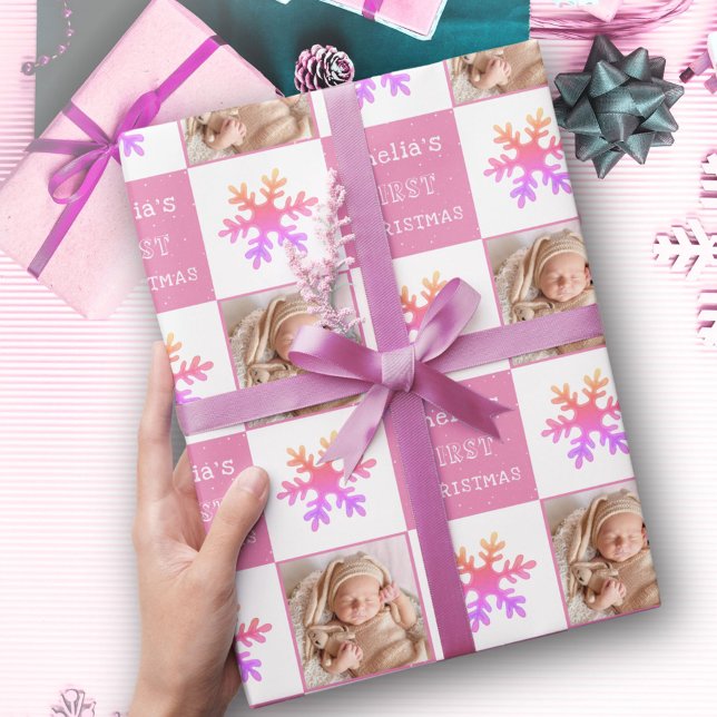 Papel De Regalo La primera foto de un bebé rosado en Navidad (Subido por el creador)