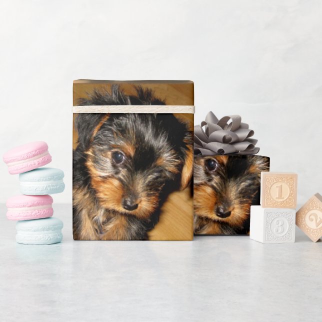 Papel De Regalo La primera Navidad de Yorkie (Baby Shower)