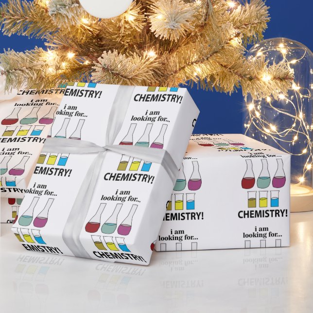 Papel De Regalo La química es graciosa, estoy buscando la química (Vacaciones)