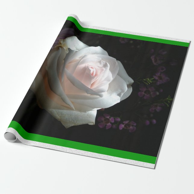 Papel De Regalo La Rosa Blanca - (Desenrollado)