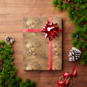 Papel De Regalo La Scapigliata de Leonardo da Vinci, Cabeza de una
