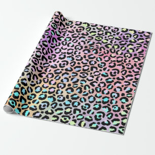Papel De Regalo La Serie Leopardo Irisado Diseño 6