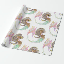 Papel De Regalo La Sirenita Futura Mamá Baby Shower. Bajo El Mar.