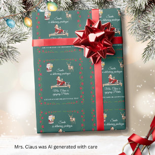Papel De Regalo La Sra. Claus disfruta de Pilates Nombre