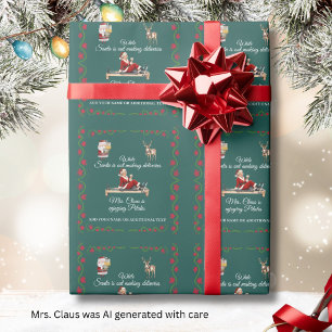 Papel De Regalo La Sra. Claus disfruta de Pilates Nombre