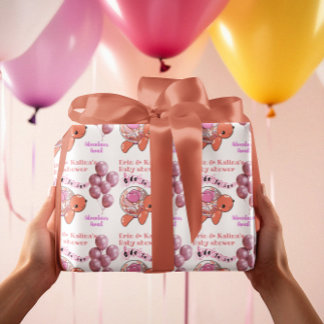 Papel De Regalo La tortuga corta Baby Shower personalizada