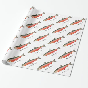 Papel De Regalo La trucha de Sunapee pesca el modelo