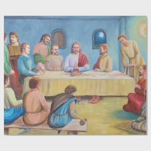 Papel De Regalo La Última Cena: Jesús y los Discípulos
