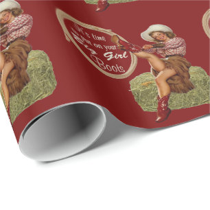 Papel De Regalo La vaquera le puso las botas grandes