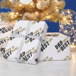 Papel De Regalo La vida de papá es la mejor vida Cita de padre
