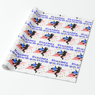 PAPEL DE REGALO LA VIDA DE UN DISEÑO DE UN JUGADOR DE FÚTBOL ESTAD