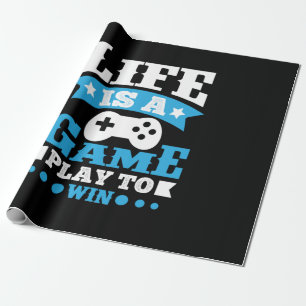 Papel De Regalo La Vida Del Regalo De Los Jugadores Es Un Juego