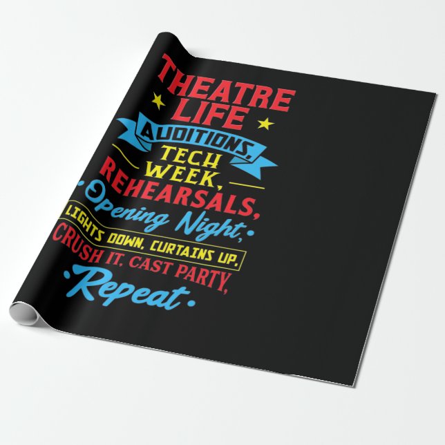 Papel De Regalo La Vida Del Teatro Para El Actor (Desenrollado)