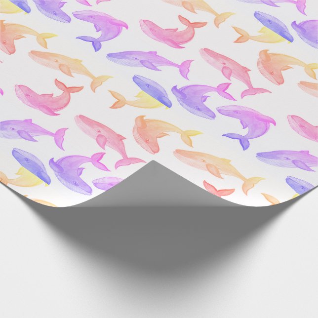 Papel De Regalo La vida náutica del mar de ballenas Giro (Esquina)