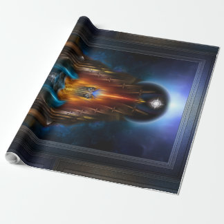 Papel De Regalo La Visión De Oro Del Arte Fractal De Arsencia