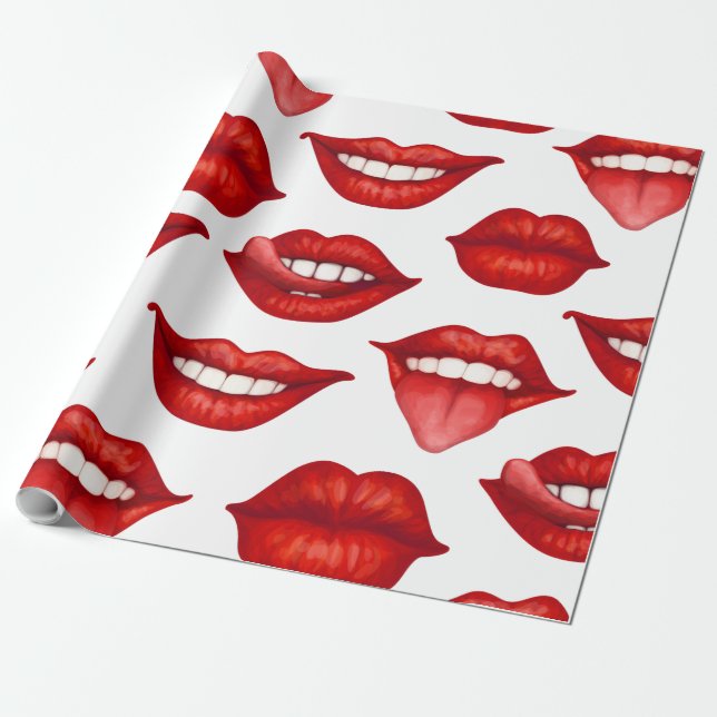 Papel De Regalo Labios (Desenrollado)