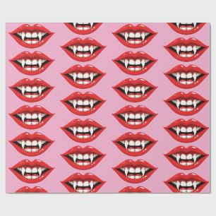 Papel De Regalo Labios rojos de vampiro