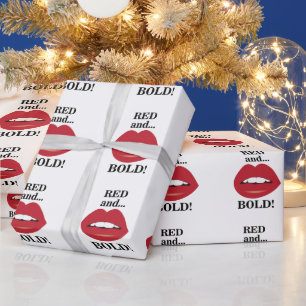 Papel De Regalo Labios Rojos y Labios Audaces