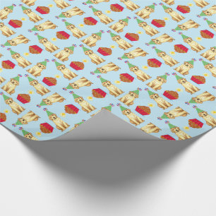 Papel De Regalo Laboratorio Amarillo de tarta de cumpleaños