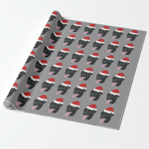Papel De Regalo Laboratorio negro de navidades